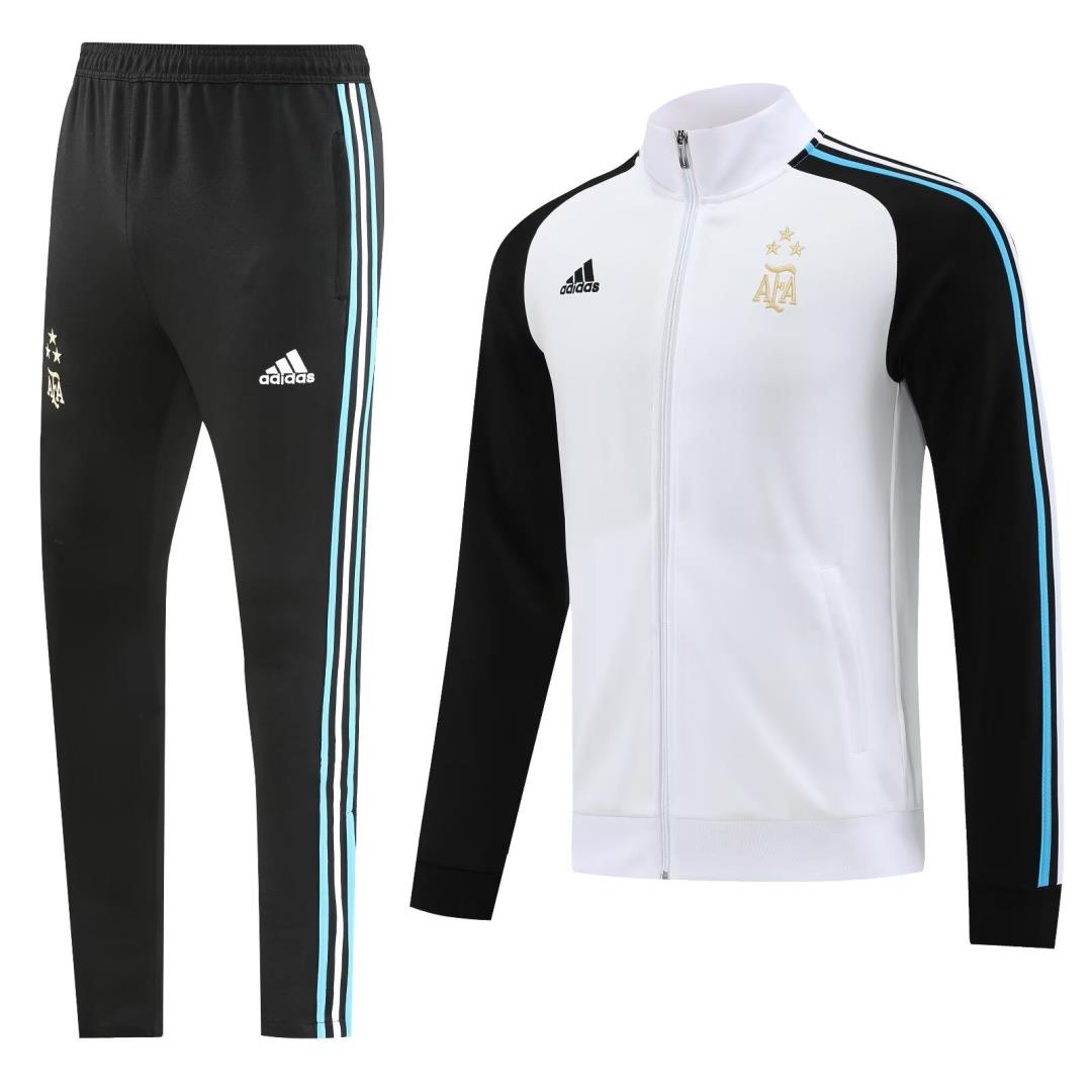 AAA Quality Argentina 22/23 Tracksuit - White/Black/Blue